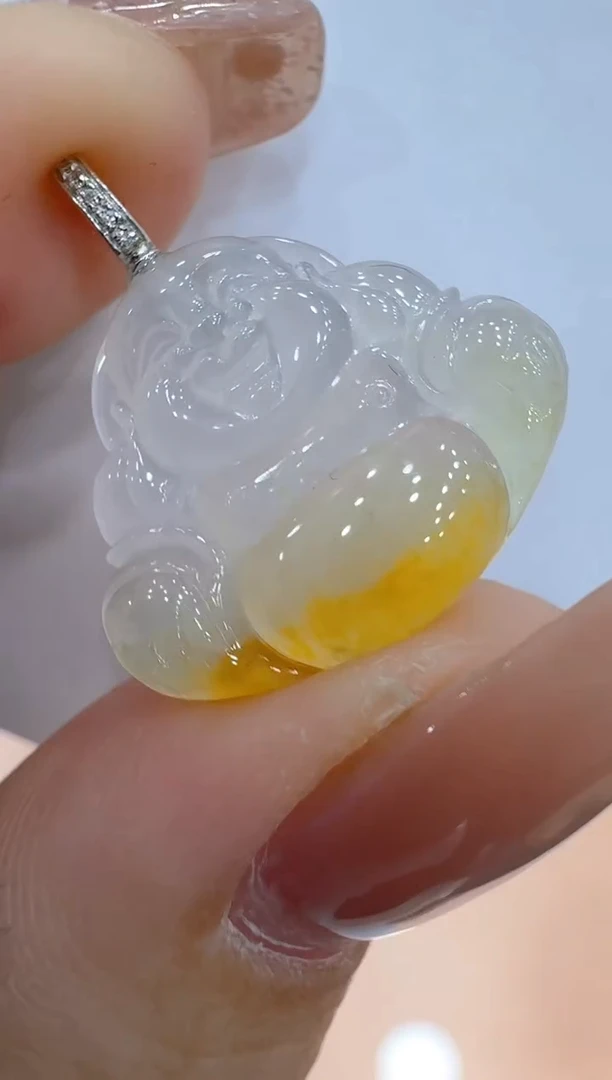 吊坠(不含链)18K金镶嵌翡翠多样性团购发货一件