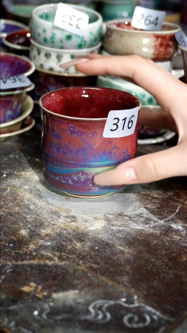 摆件精品窑变钧瓷茶器