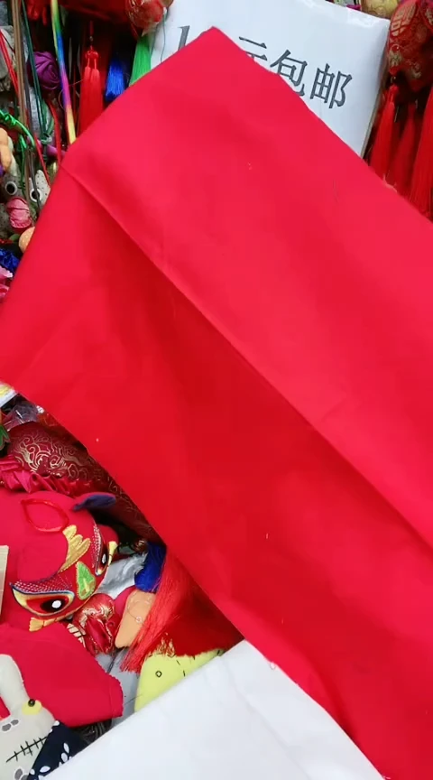 棉纯棉平纹柿子红70*35