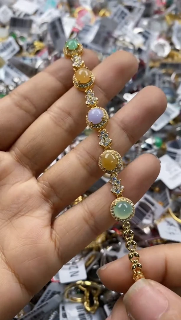 银S925镶嵌戒指翡翠555----8