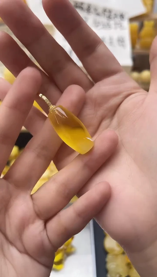 琥珀银S925镶嵌珠宝奇石002琥珀蜜蜡微瑕