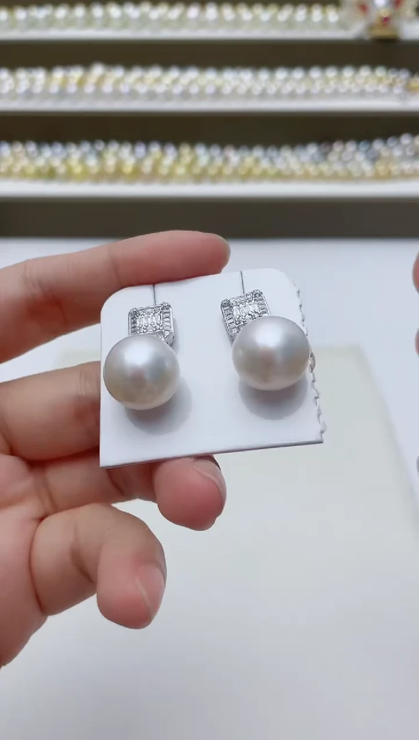 【闪购商品】淡水珍珠耳饰银S925镶嵌A89