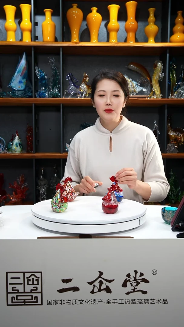 手工艺品琉璃小鸡4只