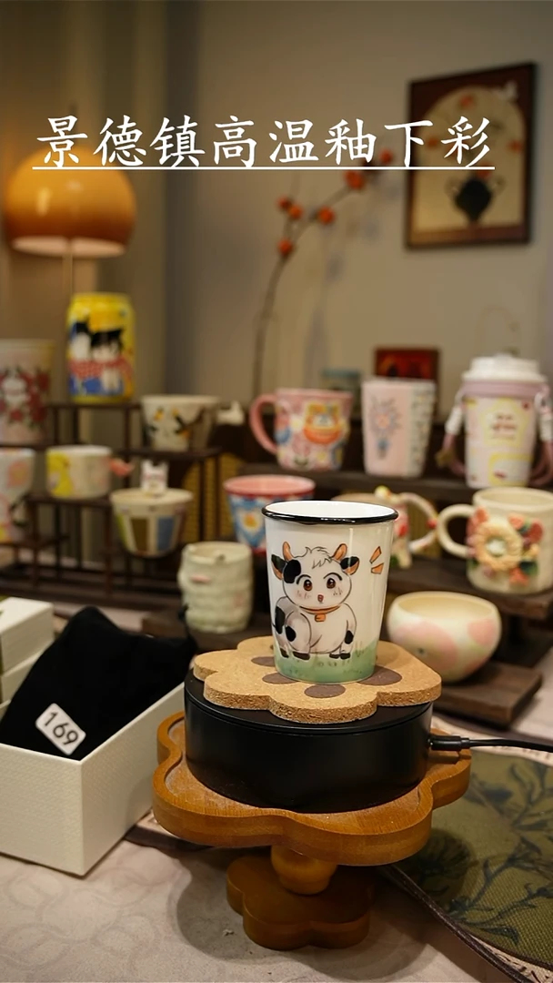 摆件【不带盒子】169高温釉下彩