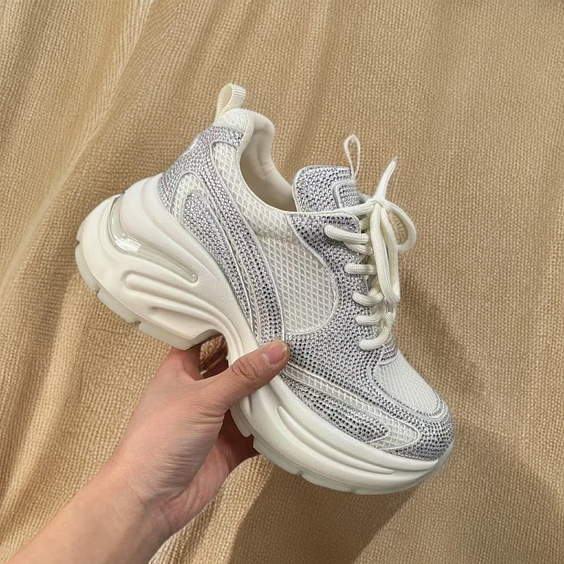 2028-A1-运动休闲鞋女款2025春季新款厚底潮时尚女士百搭