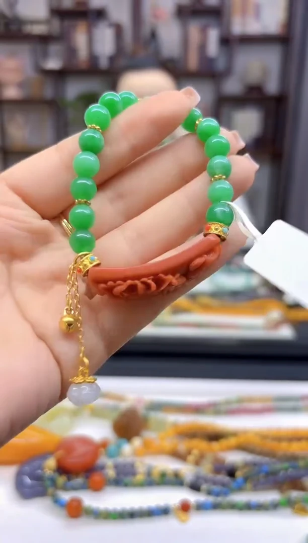 【闪购商品】翡翠手链未镶嵌DIY款S154