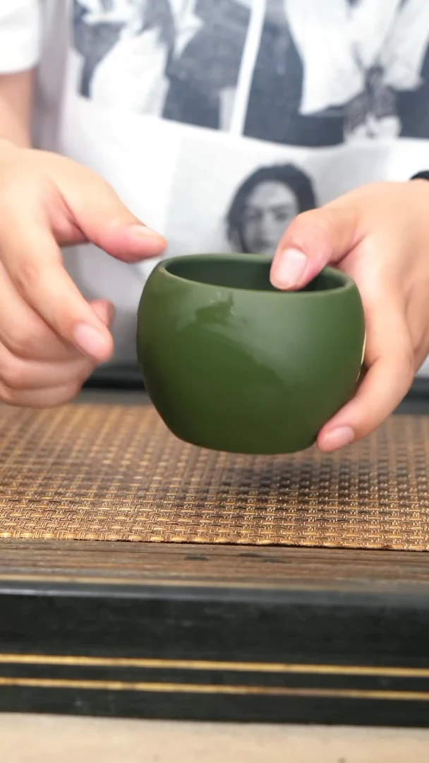 茶壶紫砂43 《银杏杯》绿泥