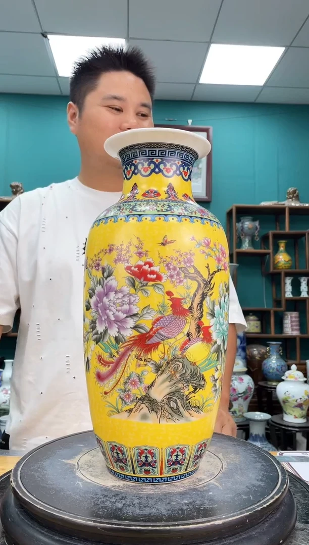 摆件黄冬瓜陶瓷摆件