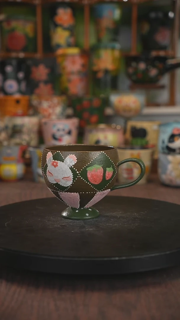 紫砂油画手绘釉下彩