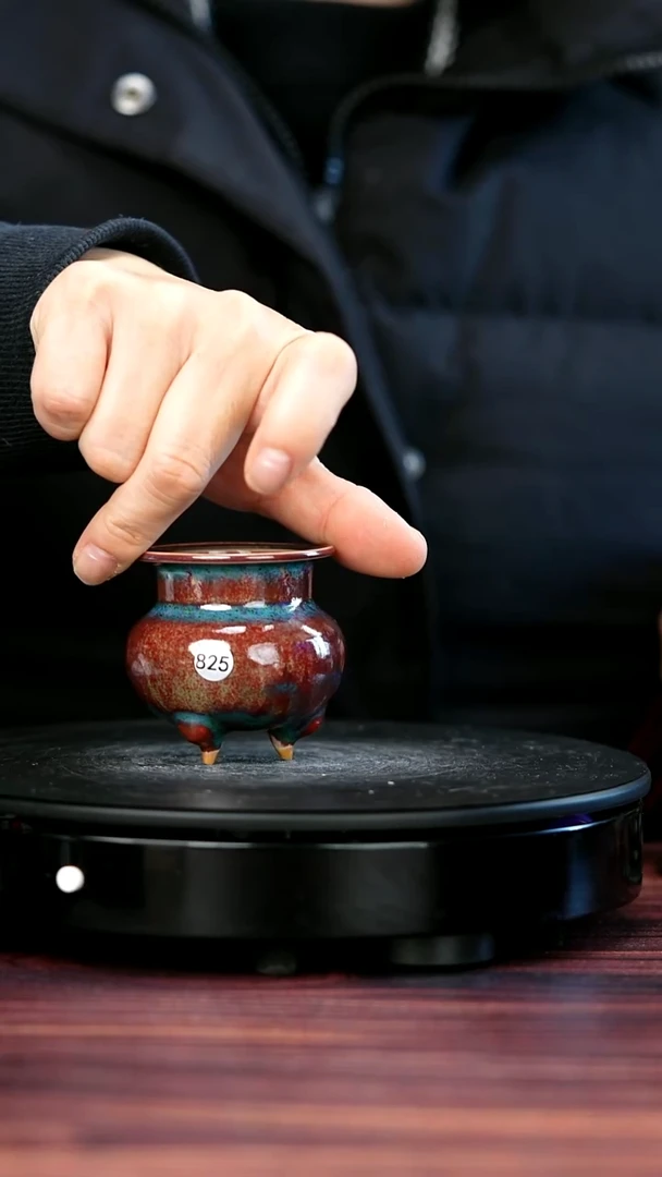 壶瓷825#李盼龙一级品原矿钧瓷小香炉