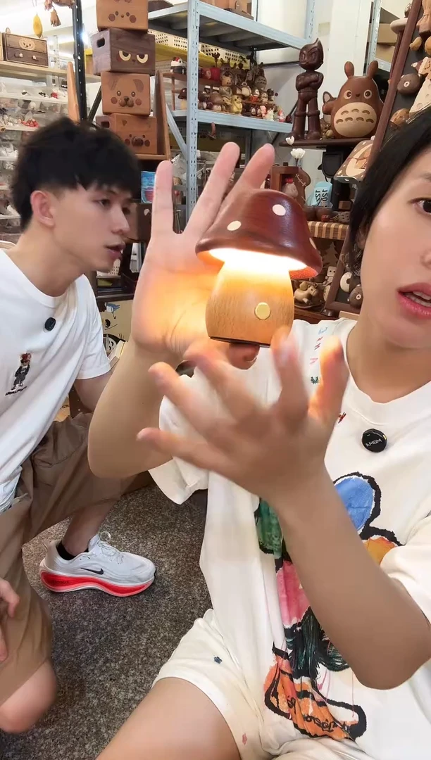 木瑕疵小号尖头红蘑菇灯