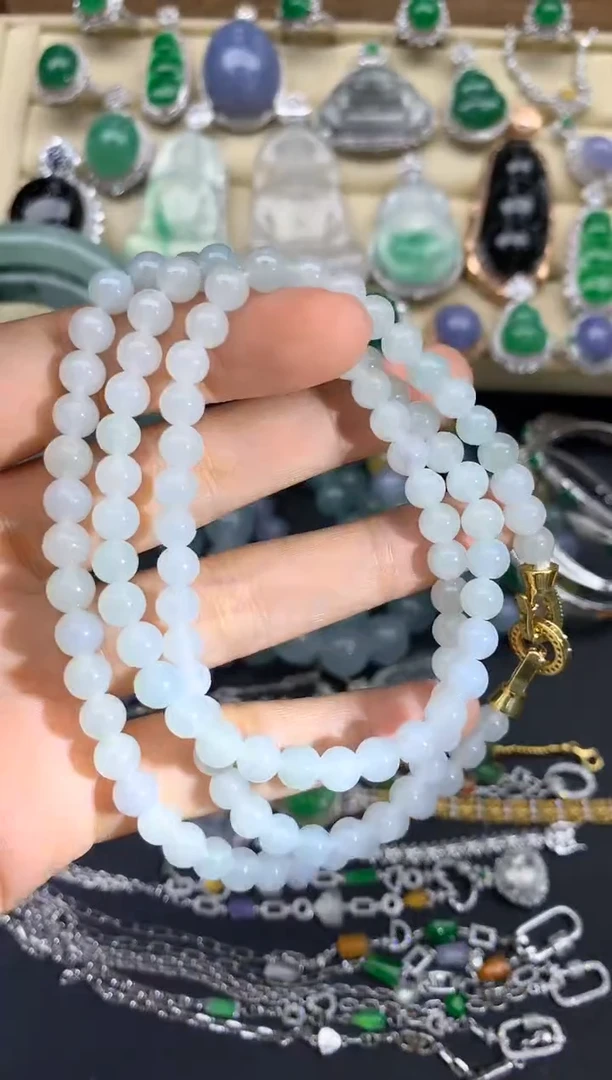 翡翠未镶嵌颈饰151-春日珠宝