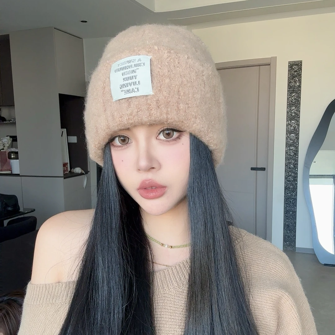 针织帽女包头帽冬天秋季秋冬冬季帽子网红加绒女款女士帽子女秋冬