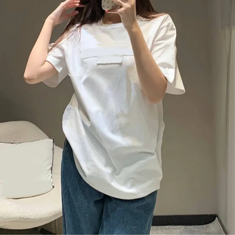 宝丫轻奢  情侣款男女时尚百搭宽松短袖T恤上衣K2469