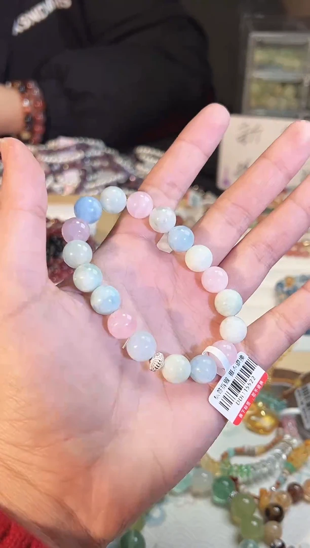 【闪购商品】绿柱石（摩根石）手链未镶嵌Q578手串