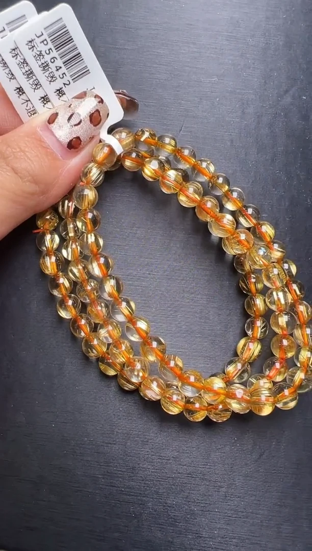 未镶嵌手串水晶钛晶手串6mm+多样性发一  JP56452