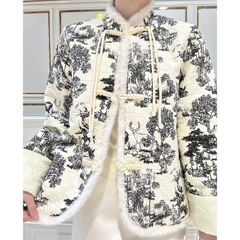 【白玉墨】冬天外套加厚保暖女装上衣精致百搭中国风