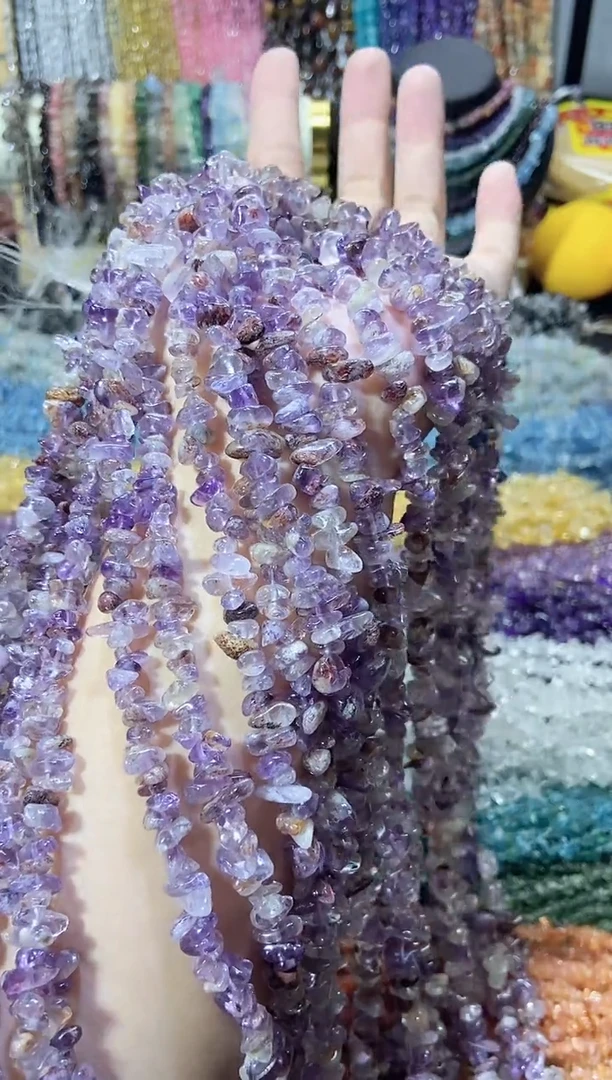 未镶嵌珠宝半成品水晶紫幽灵