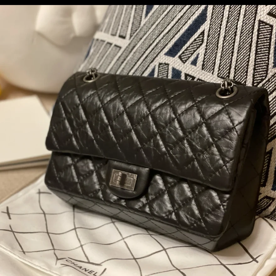 99新 Chanel/香奈儿 【杨贵妃专属】经典菱格小号黑银2.55链条包