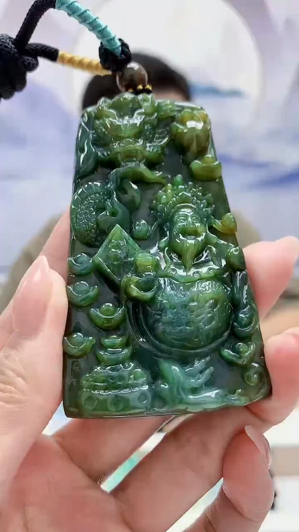 未镶嵌定制翡翠4917MM-毛货挂件53
