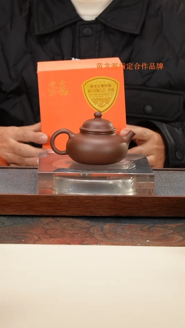 茶壶紫砂 黄龙源 特级紫泥 容天壶 140cc 钱币孔