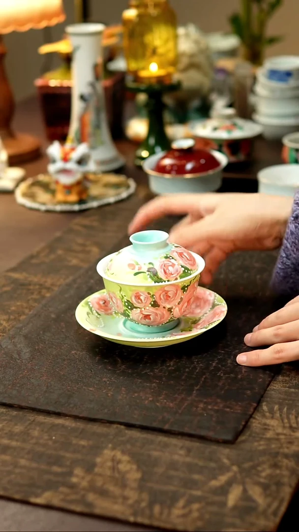 景德镇陶瓷杯碗柴烧多人