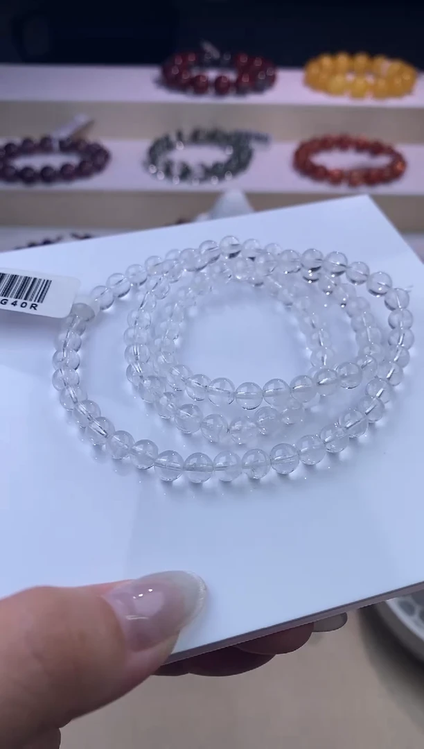 水晶手链未镶嵌金字塔白幽灵6m+
