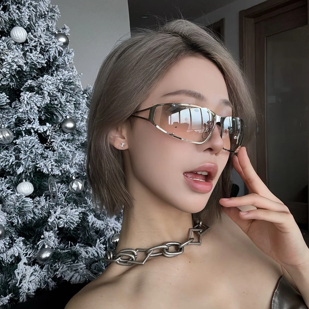 明星同款遮阳镜Y2K发箍墨镜眼镜防紫外线防晒女款渐变偏光太阳镜