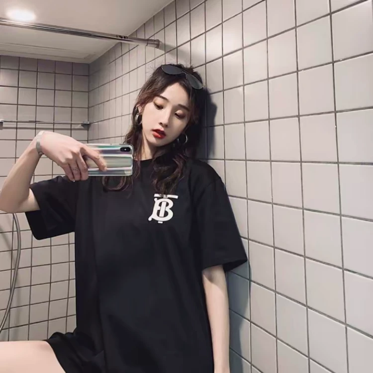 99新 BURBERRY/博柏利 博柏利字母LOGO印花短袖S码11515女装