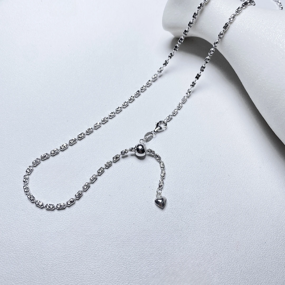 链子925银 【逍遥】18英寸爆款百搭爱心调节链*2908/