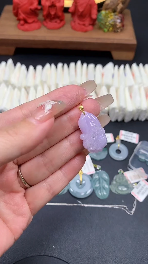 【闪购商品】翡翠吊坠(不含链)18K金镶嵌MS150085