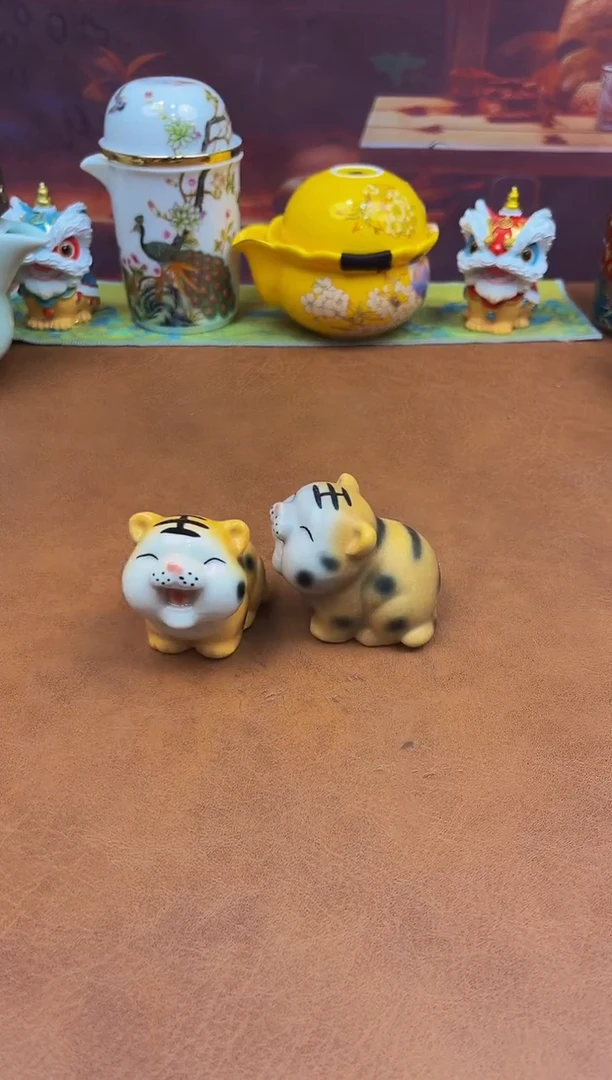 陶瓷茶具摆件旅行套组