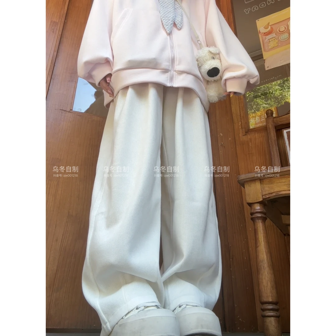 【乌冬自制】“灯芯绒山本裤”松紧腰奶呼呼春秋款百搭万能裤～