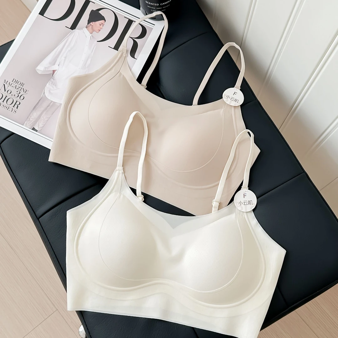 新款气质简约纯色无磁超薄果冻文胸2C1355