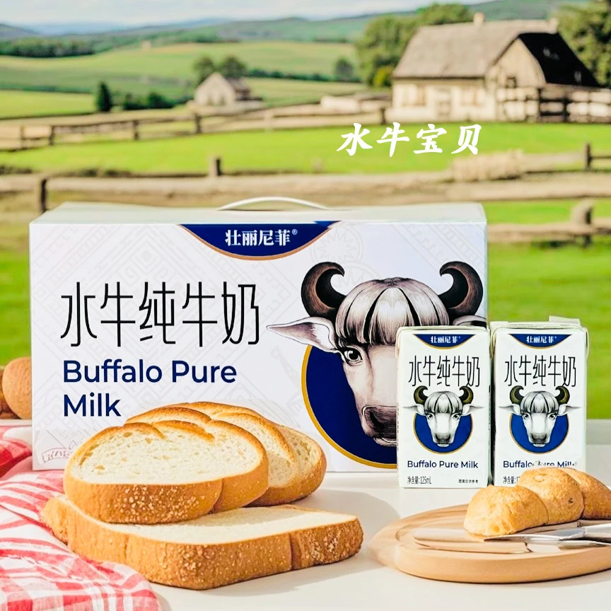 壮丽尼菲·水牛纯牛奶125ml*两箱装广西水牛奶儿童学生营养早餐奶