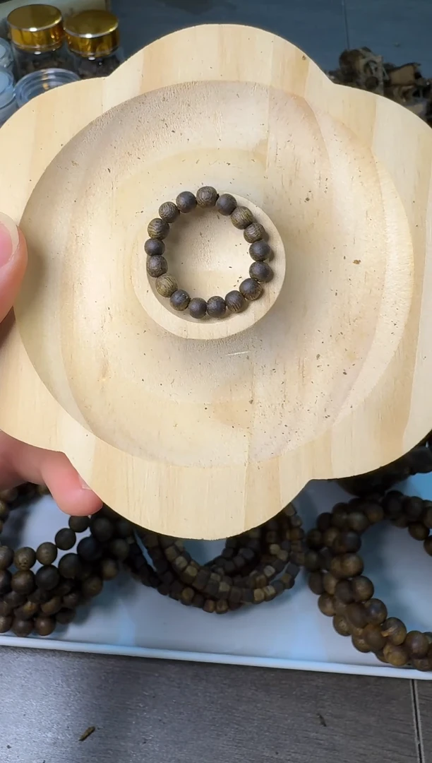 沉香沉香碎屑卡4 小米珠戒指（福利款）