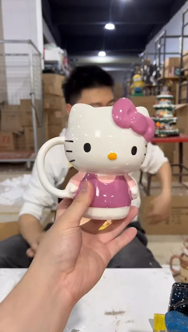 瓷片陶瓷粉色kt全身杯