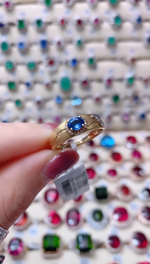 【闪购商品】蓝宝石18K金戒指18K金镶嵌1