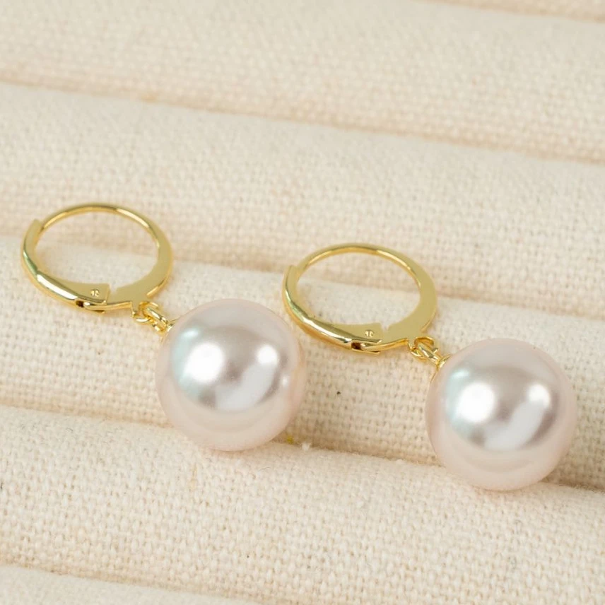 铜合金仿珍珠耳饰 气质百搭时尚轻奢精致小众ins设计感复古甜美冷