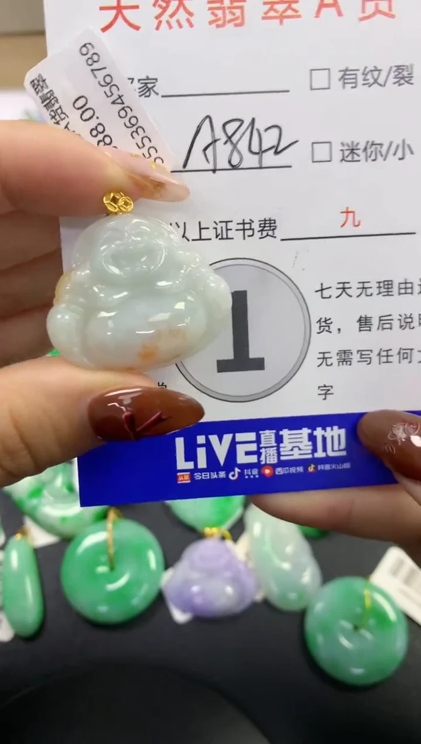 颈饰18K金镶嵌翡翠11111111111