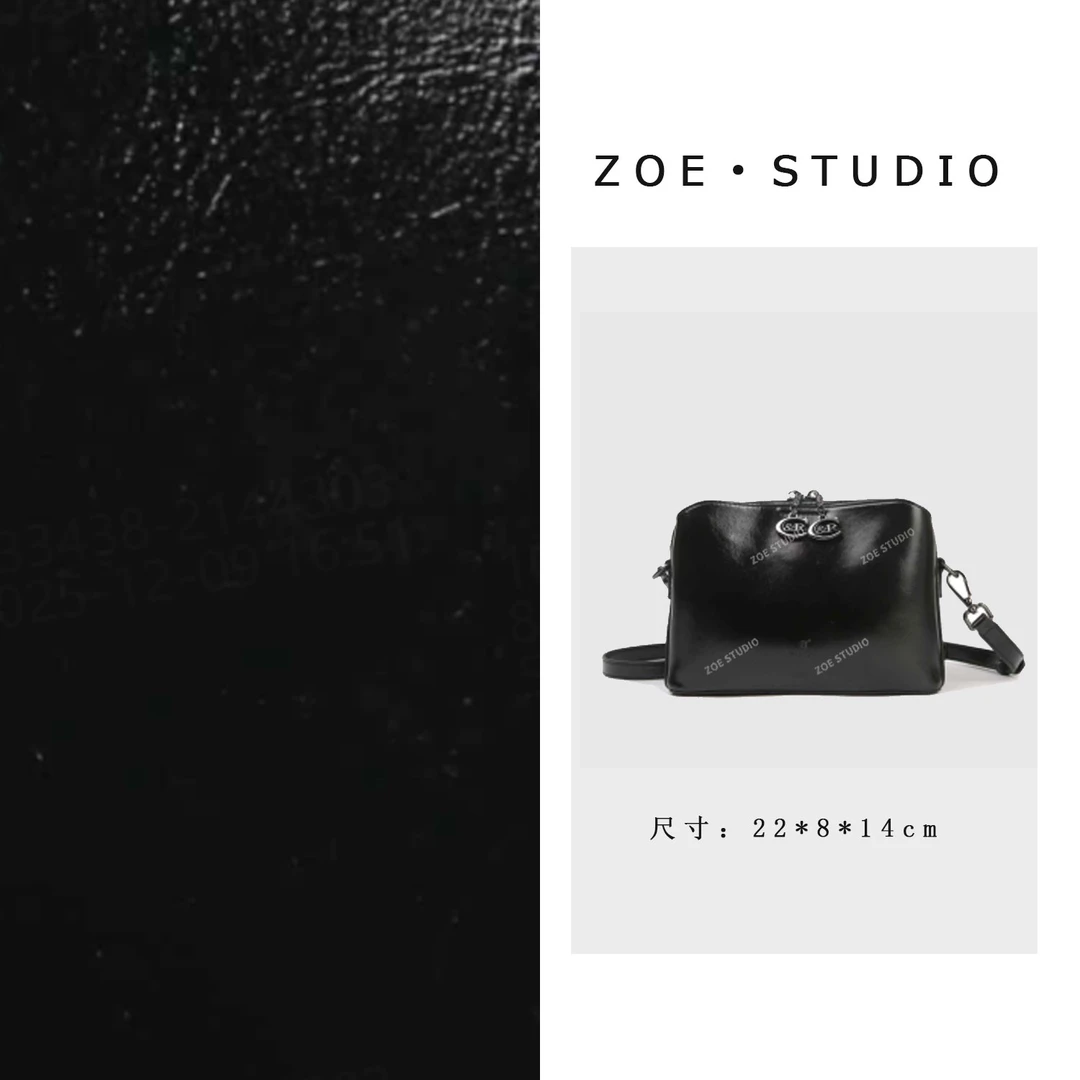 【佐伊甄选】BF-66718-黑色轻奢女士时尚小众真皮单肩挎包