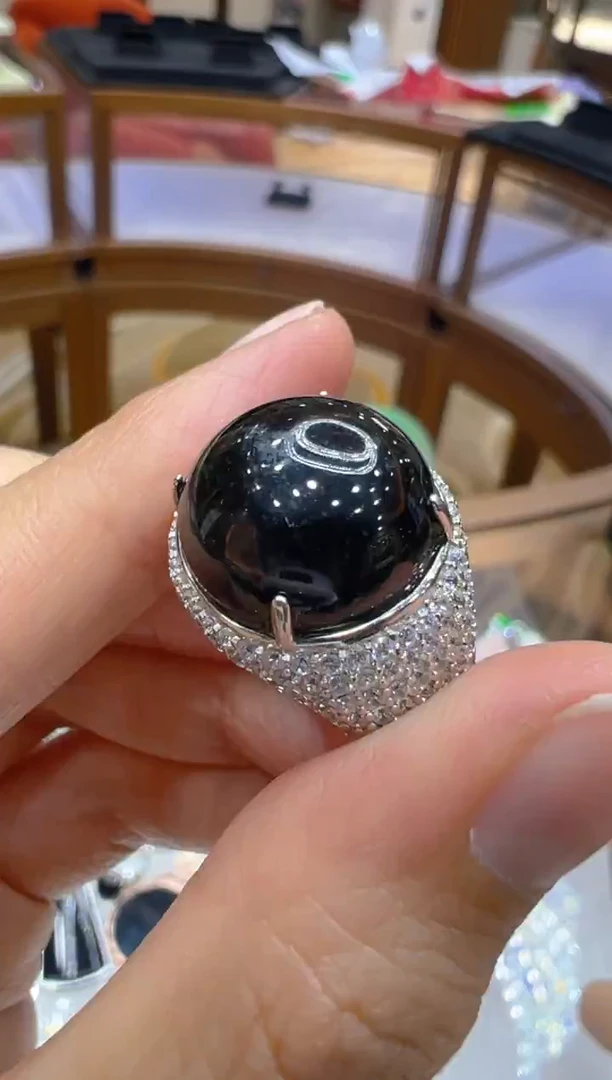 银S925镶嵌戒指翡翠多样性团购发一件