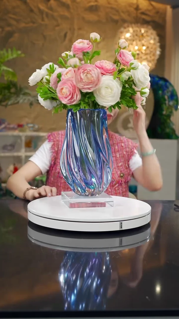 福利金红蓝波浪花瓶
