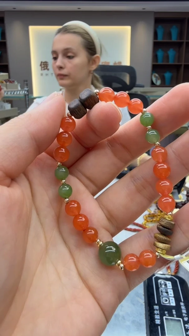 手链未镶嵌南红玛瑙43秒拍号 假一罚三