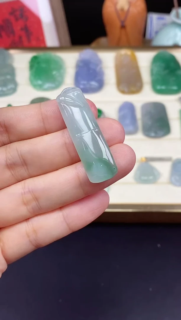 吊坠(不含链)未镶嵌翡翠竹节@@CMT6525