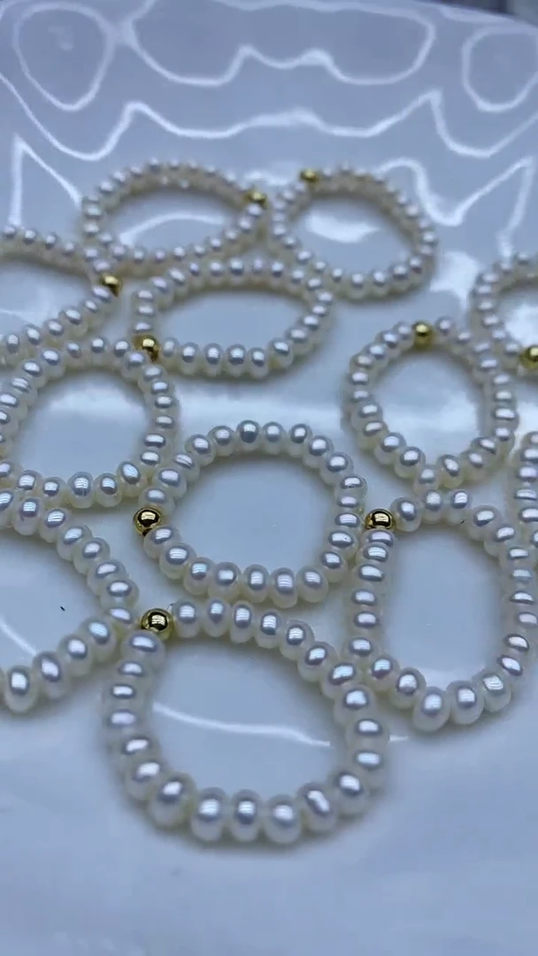 未镶嵌戒指淡水珍珠戒指多样性发其一