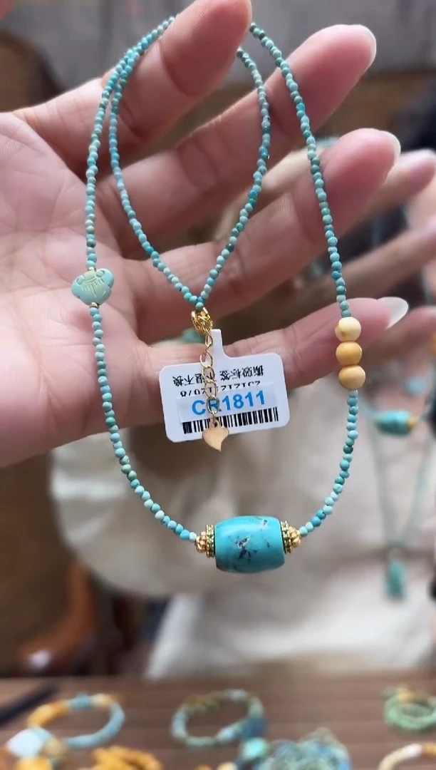 未镶嵌绿松石颈饰发一件设计款 锁骨链