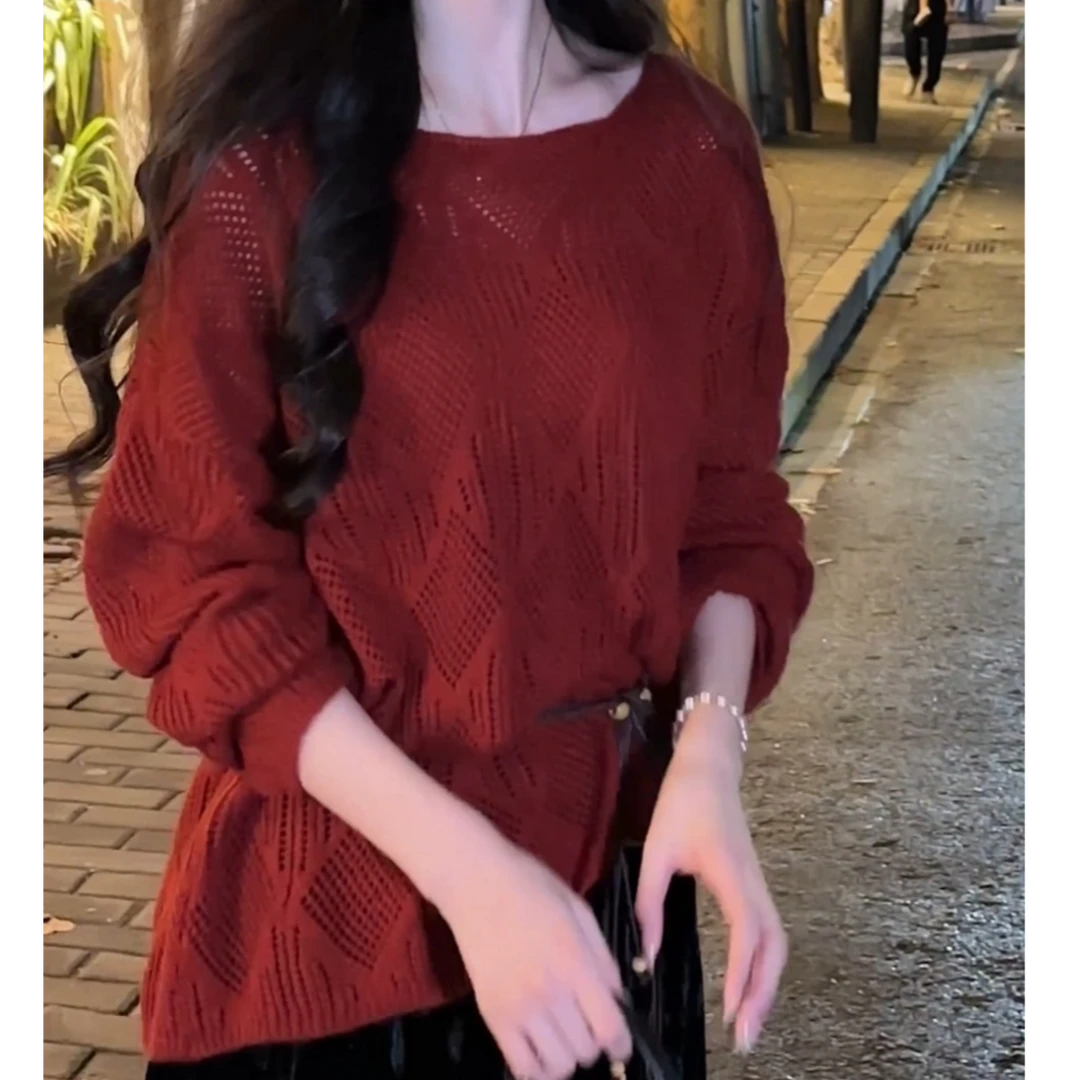 【亦瑶专属】慵懒风百搭针织重磅气质毛衣4QMYZ7668