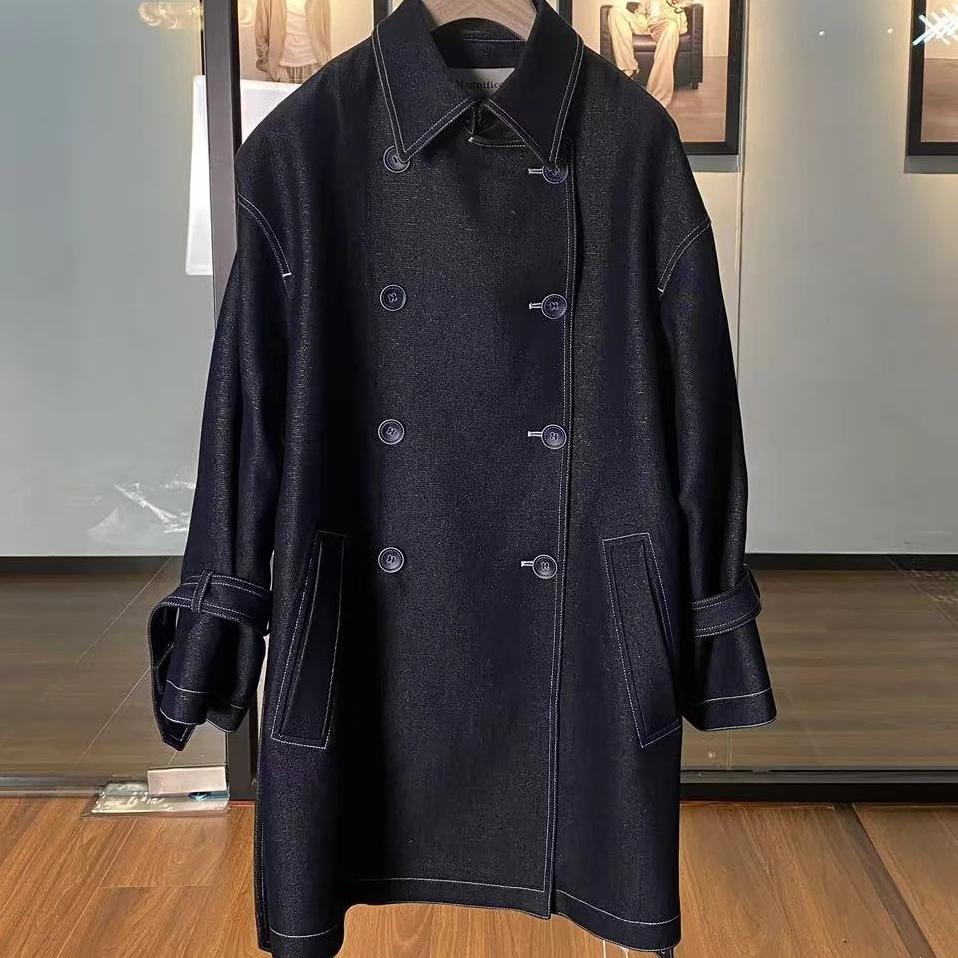 MNFK2025 新款 彩金 针织牛仔风衣外套  WT0965