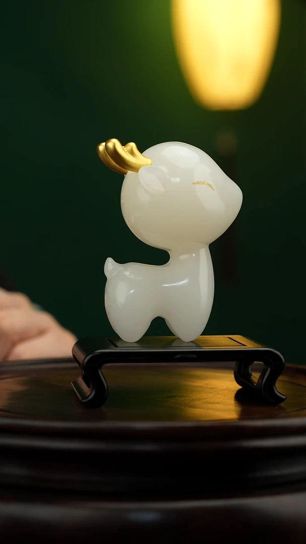 玉【一鹿有你】天然玉石摆件